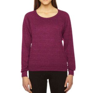 American Apparel red raglan long-sleeve pullover (size S)